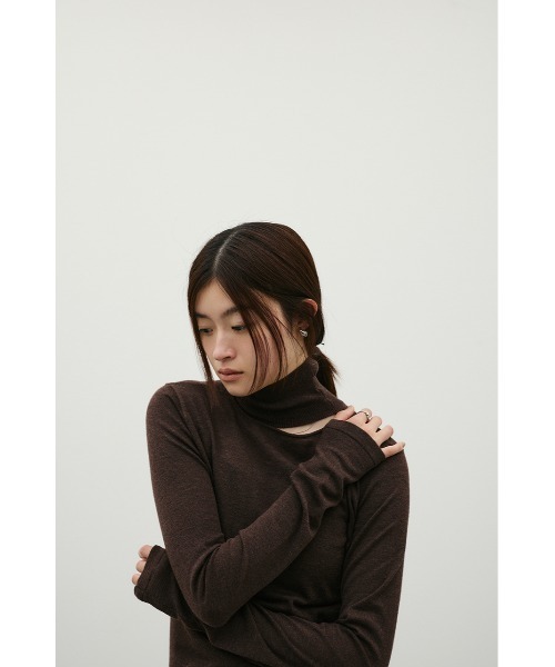 STYLEMIXER(スタイルミキサー)の「ウォッシャブル2WAYハイネックニット(ニット/セーター・レディース・ブラック/レッド/ホワイト/ブラウン/グレー・FREE)」の15枚目の写真