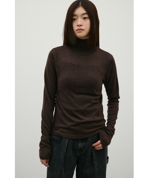 STYLEMIXER(スタイルミキサー)の「ウォッシャブル2WAYハイネックニット(ニット/セーター・レディース・ブラック/レッド/ホワイト/ブラウン/グレー・FREE)」の18枚目の写真
