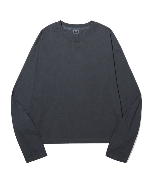 PEID(ペイド)の「PD ベーシック セミクロップド 長袖Tシャツ 3Color(Tシャツ/カットソー・レディース・ブラック/ホワイト/チャコールグレー・LARGE/X-LARGE/XX-LARGE)」の3枚目の写真