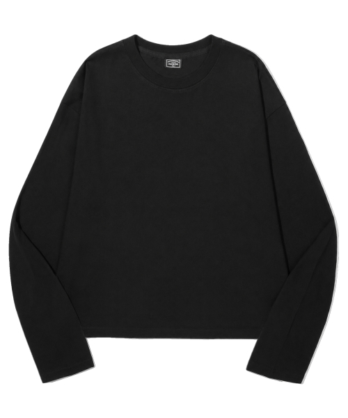 PEID(ペイド)の「PD ベーシック セミクロップド 長袖Tシャツ 3Color(Tシャツ/カットソー・レディース・ブラック/ホワイト/チャコールグレー・LARGE/X-LARGE/XX-LARGE)」の9枚目の写真