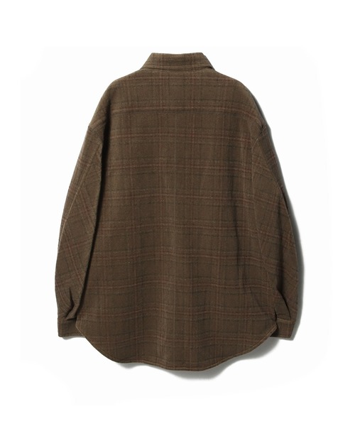 ESTNATION(エストネーション)の「GOOD PEOPLE GOOD STITCHING GOOD PRODUCT for ESTNATION / ダブルクロスジャージー オーバーシャツジャケット《ESTNATION EXCLUSIVE》(その他アウター・メンズ・ブラウン/ネイビー/ブラック・LARGE/MEDIUM)」の6枚目の写真