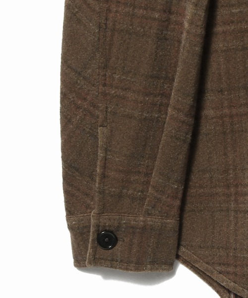 ESTNATION(エストネーション)の「GOOD PEOPLE GOOD STITCHING GOOD PRODUCT for ESTNATION / ダブルクロスジャージー オーバーシャツジャケット《ESTNATION EXCLUSIVE》(その他アウター・メンズ・ブラウン/ネイビー/ブラック・LARGE/MEDIUM)」の9枚目の写真