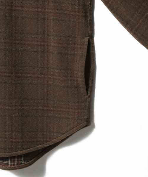 ESTNATION(エストネーション)の「GOOD PEOPLE GOOD STITCHING GOOD PRODUCT for ESTNATION / ダブルクロスジャージー オーバーシャツジャケット《ESTNATION EXCLUSIVE》(その他アウター・メンズ・ブラウン/ネイビー/ブラック・LARGE/MEDIUM)」の10枚目の写真
