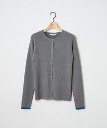 【WEB限定】バイカラークルーネックカーディガン