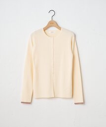 【WEB限定】バイカラークルーネックカーディガン