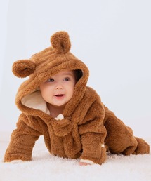 SweetMommy | もこもこボア オーガニックコットン アニマル カバーオール 【ZOZO限定カラー】(ロンパース)