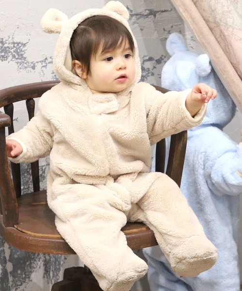 SweetMommy（スウィートマミー）の「【ZOZO限定カラー】もこもこボア オーガニックコットン アニマル カバーオール（ロンパース・キッズ・ピンク/ブルー/チャコール/ベージュ/ブラウン/ブラウン系その他/グレー/ピンク系その他・70/80/90）」の21枚目の写真
