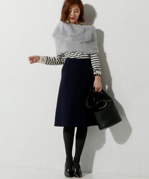 UNITED ARROWS（ユナイテッドアローズ）の「UGBT リバー ボックス スカート（スカート・レディース・ナチュラル/ネイビー・40/38/36）」の13枚目の写真