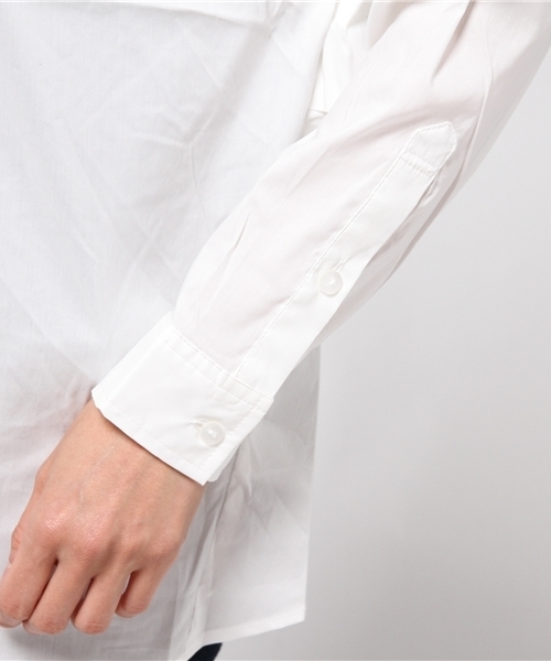 COLONY 2139(コロニートゥーワンスリーナイン)の「ストレッチブロード抜き衿シャツ(シャツ/ブラウス・レディース・ベージュ/ネイビー/ホワイト・FREE)」の8枚目の写真