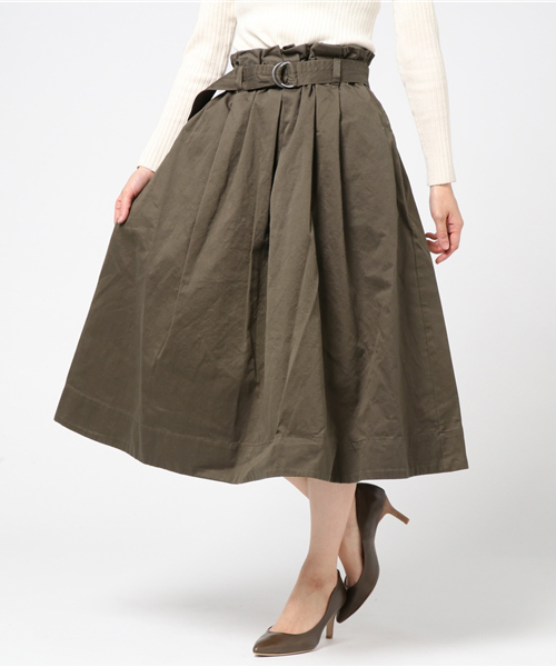 LBC(エルビーシー)の「ハイカウントツイルボリュームスカート (スカート・レディース・オリーブ/ネイビー・LARGE/MEDIUM)」の13枚目の写真