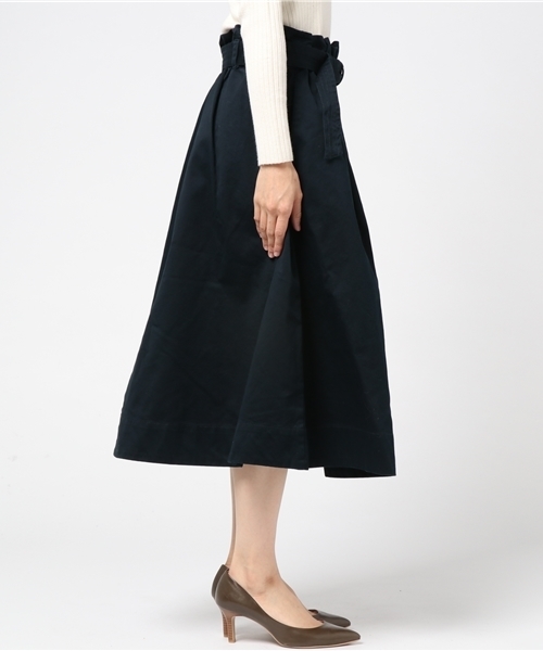 LBC(エルビーシー)の「ハイカウントツイルボリュームスカート (スカート・レディース・オリーブ/ネイビー・LARGE/MEDIUM)」の4枚目の写真