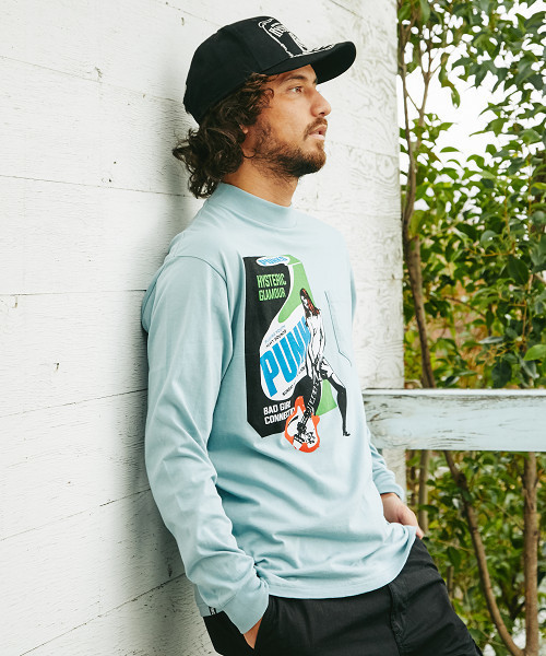 HYSTERIC GLAMOUR（ヒステリックグラマー）の「FOR PUNKS プリント ポケ付モックネックTシャツ（Tシャツ/カットソー・メンズ・ホワイト/イエロー/ブルー・X-SMALL/SMALL/MEDIUM/LARGE）」の2枚目の写真