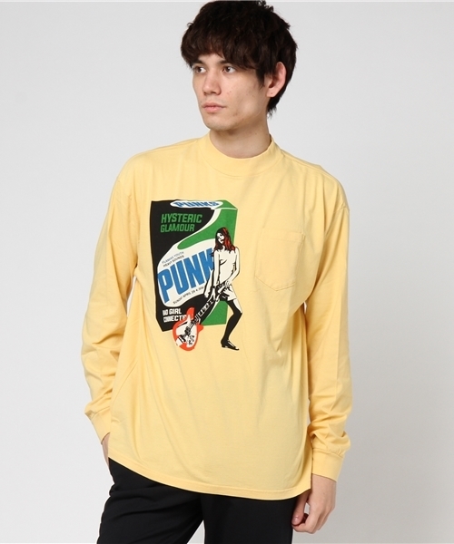 HYSTERIC GLAMOUR（ヒステリックグラマー）の「FOR PUNKS プリント ポケ付モックネックTシャツ（Tシャツ/カットソー・メンズ・ホワイト/イエロー/ブルー・X-SMALL/SMALL/MEDIUM/LARGE）」の13枚目の写真