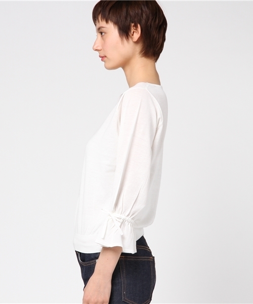 ADAM ET ROPE'（アダムエロペ）の「【一部店舗限定】リストリボンプルオーバー（Tシャツ/カットソー・レディース・ホワイト/ピンク/ブラック/ブルー系その他4・FREE）」の6枚目の写真