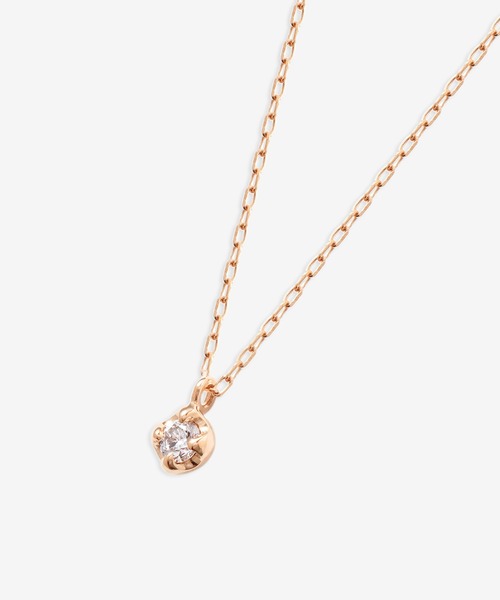 BLOOM(ブルーム)の「K10 ピンクゴールド ダイヤモンド(0.05ct) ネックレス BLOOM/ブルーム(ネックレス・レディース・ピンクゴールド・40cm)」の8枚目の写真