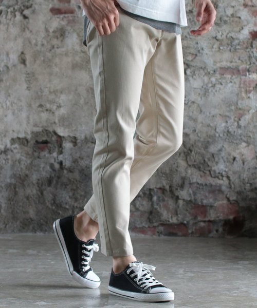 THE CASUAL(カジュアル)の「カツラギ素材 ストレッチ アンクル パンツ(その他パンツ・メンズ・チャコール/モカ/ベージュ/ブラック/オリーブ/ワイン/アイボリー/ネイビー/ホワイト/ライトベージュ/ライトグレー/サックスブルー・M/XL/S/L)」の8枚目の写真