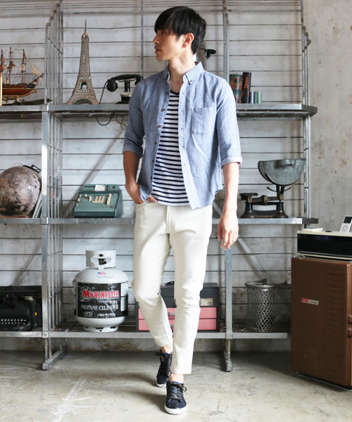 THE CASUAL(カジュアル)の「カツラギ素材 ストレッチ アンクル パンツ(その他パンツ・メンズ・チャコール/モカ/ベージュ/ブラック/オリーブ/ワイン/アイボリー/ネイビー/ホワイト/ライトベージュ/ライトグレー/サックスブルー・M/XL/S/L)」の21枚目の写真