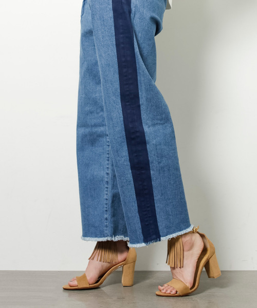 STUDIOUS(ステュディオス)の「【STUDIOUS】サイドラインワイドデニム(デニムパンツ・レディース・サックスブルー/ブルー・1/0)」の10枚目の写真