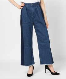 STUDIOUS | 【STUDIOUS】裾フリンジ配色デニム(デニムパンツ)