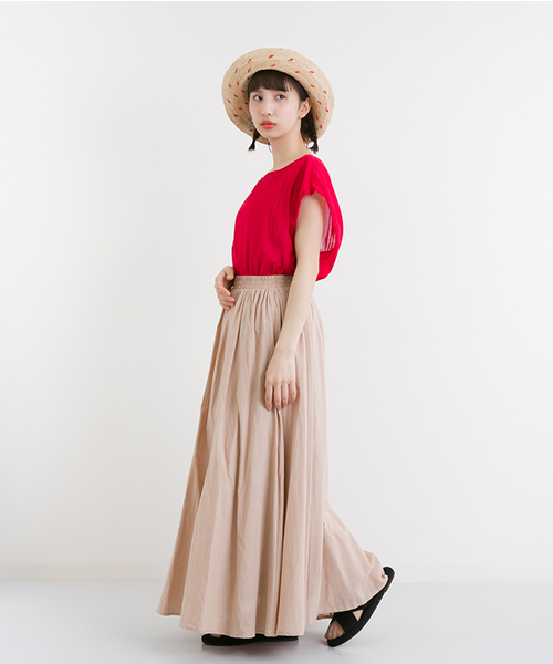 MERLOT（メルロー）の「インナードッキングシアークロップドプルオーバー4619（シャツ/ブラウス・レディース・オフホワイト/ブルー/レッド/モカ/ブラック・FREE）」の18枚目の写真