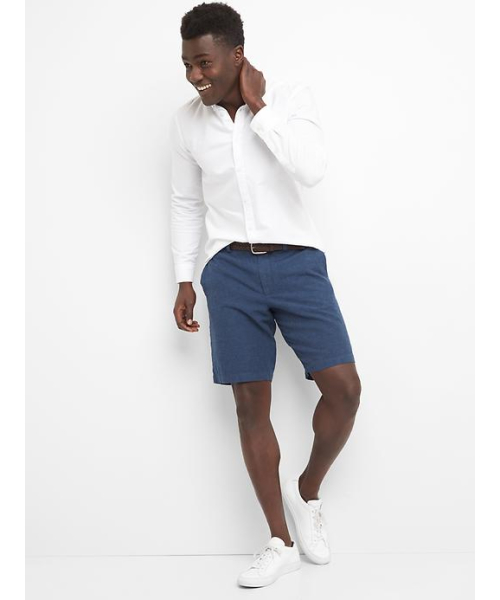 GAP（ギャップ）の「Gap リネンコットン ショートパンツ（25Cm）（その他パンツ・メンズ・グレー/ネイビー・30W/28W/36W/32W/34W）」の5枚目の写真