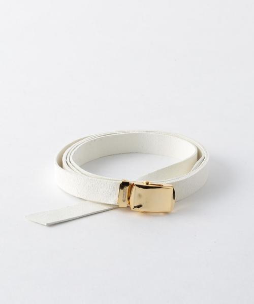 SASQUATCHfabrix.(サスクワァッチファブリックス)の「<Sasquatchfabrix.> LTR BELT/ベルト(ベルト・メンズ・ホワイト/ブラック/パープル・FREE)」の1枚目の写真