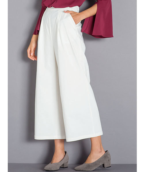 GeeRA（ジーラ）の「美脚シルエットワイドパンツ（その他パンツ・レディース・ホワイト/ブラック/レッド/ブルー/カーキ/ブラック系その他/オレンジ/チェック/ストライプ/ホワイト系その他・SMALL/MEDIUM/X-LARGE/LARGE/XXX-LARGE/XX-LARGE/XXXX-LARGE）」の2枚目の写真