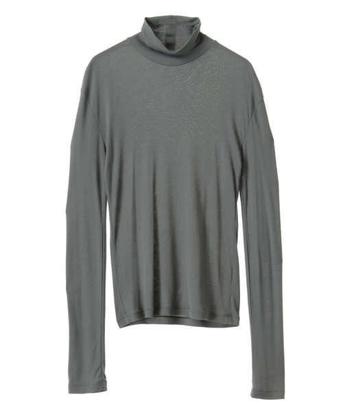 CLANE(クラネ)の「H/N CUT TOPS(Tシャツ/カットソー・レディース・ブラック/グレー/ライトグリーン・1/2)」の1枚目の写真