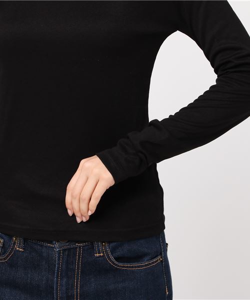 CLANE(クラネ)の「H/N CUT TOPS(Tシャツ/カットソー・レディース・ブラック/グレー/ライトグリーン・1/2)」の5枚目の写真