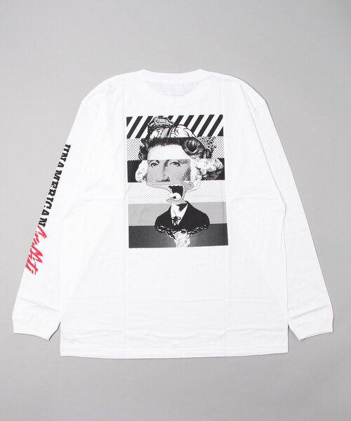 Sync.(スィンク)の「Sync.【D*FACE】L/S TEE "UNAMERICAN GRAFFITI"(Tシャツ/カットソー・メンズ・ホワイト/ブラック/ヘザーグレー・LARGE/MEDIUM/SMALL/X-LARGE)」の2枚目の写真