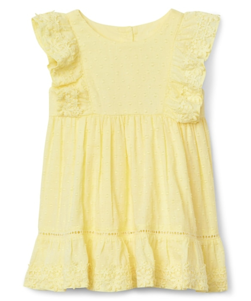 GAP(ギャップ)の「Gap アイレット フリルワンピース(ワンピース・キッズ・ホワイト/ライトイエロー・0-3M/3-6M/6-12M/12-18M/18-24M)」の2枚目の写真