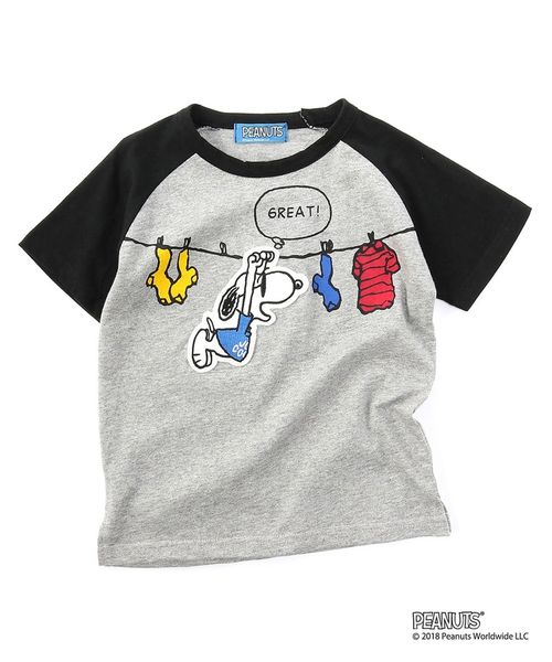 Peanuts ピーナッツ の Peanuts スヌーピー ラグラン切り替えtシャツ Tシャツ カットソー Wear