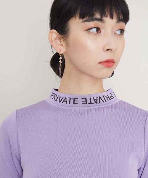 STUDIOUS（ステュディオス）の「【ベッキー × STUDIOUS】PRIVATEハイネックニットT（ニット/セーター・レディース・ネイビー/オフホワイト/ラベンダー・FREE）」の11枚目の写真