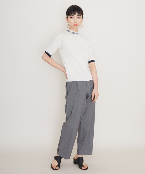 STUDIOUS（ステュディオス）の「【ベッキー × STUDIOUS】PRIVATEハイネックニットT（ニット/セーター・レディース・ネイビー/オフホワイト/ラベンダー・FREE）」の9枚目の写真