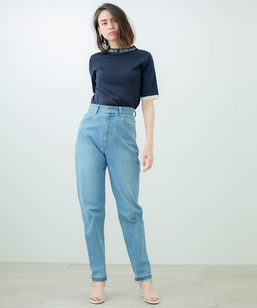 STUDIOUS（ステュディオス）の「【ベッキー × STUDIOUS】PRIVATEハイネックニットT（ニット/セーター・レディース・ネイビー/オフホワイト/ラベンダー・FREE）」の16枚目の写真