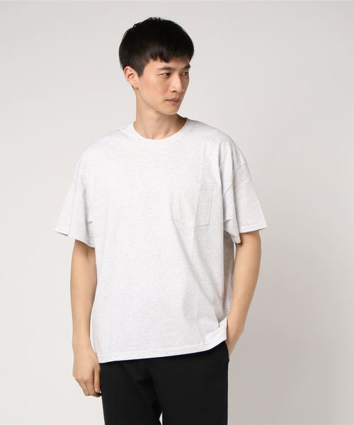GILDAN（ギルダン）の「WEGO/GILDANビッグシルエットポケットTシャツ（Tシャツ/カットソー・メンズ・オレンジ/ブラック/パープル/ライム/レッド/オートミール/ホワイト/ベージュ・XX-LARGE/X-LARGE）」の5枚目の写真