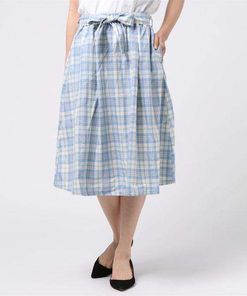 ehka sopo（エヘカソポ）の「チェックフレアースカート（スカート