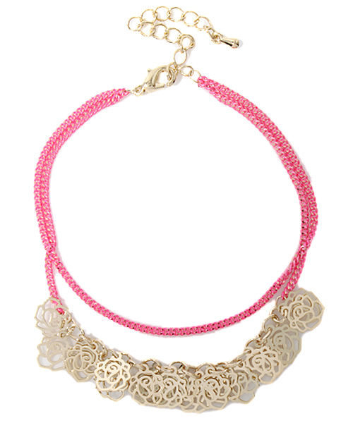 mystic（ミスティック）の「モチーフ付カラーブレス（ブレスレット・レディース・イエロー/ピンク・ﾌﾘ-）」の2枚目の写真