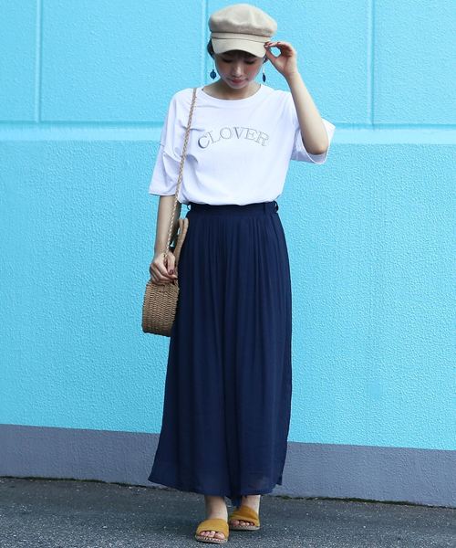 reca（レカ）の「ゆったり楽ちん◇ビッグシルエット 刺繍ロゴTシャツ　-CLOVER-（Tシャツ/カットソー・レディース・ホワイト/グレー/ブルー系その他/スモークピンク・FREE）」の11枚目の写真