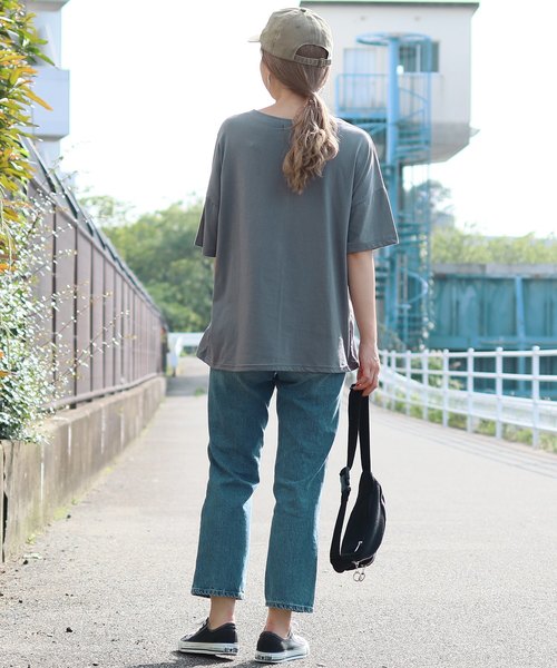 reca（レカ）の「ゆったり楽ちん◇ビッグシルエット 刺繍ロゴTシャツ　-CLOVER-（Tシャツ/カットソー・レディース・ホワイト/グレー/ブルー系その他/スモークピンク・FREE）」の18枚目の写真