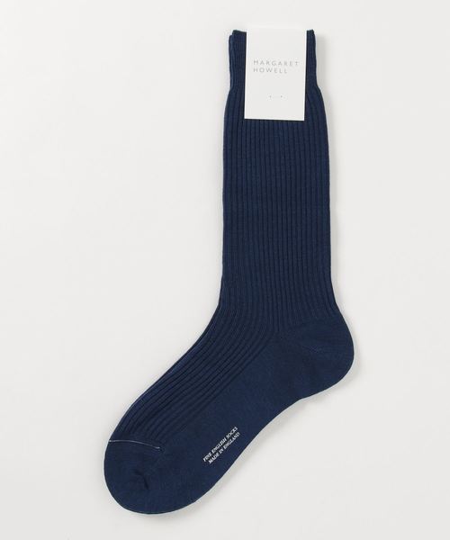 MARGARET HOWELL(マーガレットハウエル)の「FINE MERINO RIB SOCK(ソックス/靴下・メンズ・ライトブラウン/ダークブルー/チャコール/ダークオレンジ・FREE)」の3枚目の写真