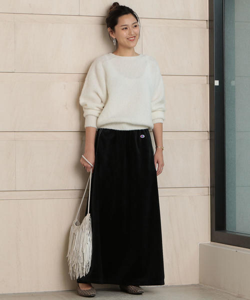 Champion（チャンピオン）の「【別注】＜Champion（チャンピオン）＞∴ベロアマキシスカート（スカート・レディース・ブラック/ダークブラウン・FREE）」の11枚目の写真