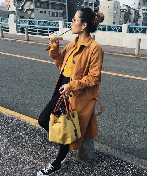 グログランステンカラーコート グログランステンカラーコート