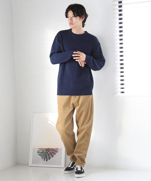 coen（コーエン）の「ポリモールカラーニット（ニット/セーター・メンズ・ネイビー/マスタード/ダークグリーン/Brick ・X-LARGE/MEDIUM/SMALL/LARGE）」の18枚目の写真