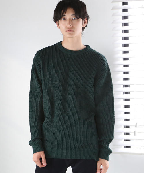 coen（コーエン）の「ポリモールカラーニット（ニット/セーター・メンズ・ネイビー/マスタード/ダークグリーン/Brick ・X-LARGE/MEDIUM/SMALL/LARGE）」の20枚目の写真