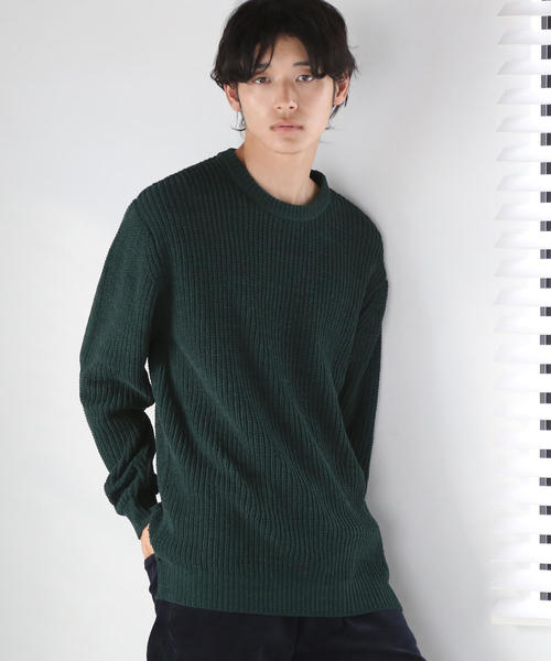 coen（コーエン）の「ポリモールカラーニット（ニット/セーター・メンズ・ネイビー/マスタード/ダークグリーン/Brick ・X-LARGE/MEDIUM/SMALL/LARGE）」の21枚目の写真