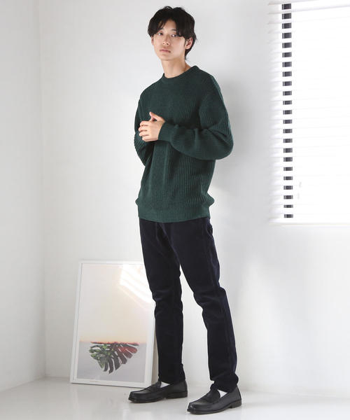 coen（コーエン）の「ポリモールカラーニット（ニット/セーター・メンズ・ネイビー/マスタード/ダークグリーン/Brick ・X-LARGE/MEDIUM/SMALL/LARGE）」の10枚目の写真