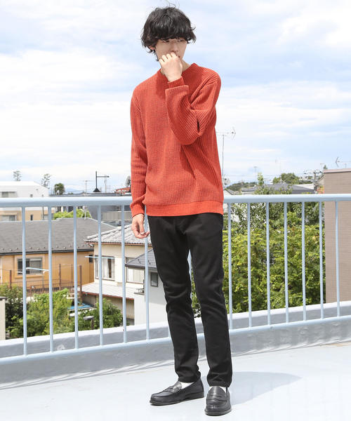 coen（コーエン）の「ポリモールカラーニット（ニット/セーター・メンズ・ネイビー/マスタード/ダークグリーン/Brick ・X-LARGE/MEDIUM/SMALL/LARGE）」の13枚目の写真