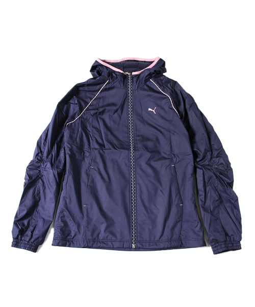 PUMA(プーマ)の「裏トリコット フード付ウーブンジャケット (WOMEN)(パーカー・レディース・ブラック×レッド/ブラック×パープル/ブラック×ブルー/ネイビー系・LARGE/MEDIUM/O/SMALL)」の19枚目の写真