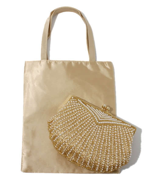Demi-Luxe BEAMS(デミルクス ビームス)の「Di bello / パールビーズ シェル パーティバッグ(ショルダーバッグ・レディース・シルバー/ゴールド・ONE SIZE)」の12枚目の写真